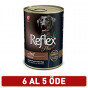Reflex Plus 6 Adet Biftekli Soslu Et Parçacıklı 400gr | Yetişkin Köpek Konserve Maması