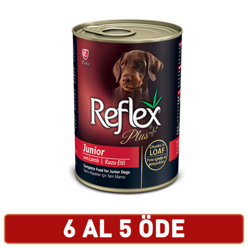 Reflex Plus 6 Adet Pate Kuzu Etli Yavru 400 Gr | Tavru Köpek Konservesi
