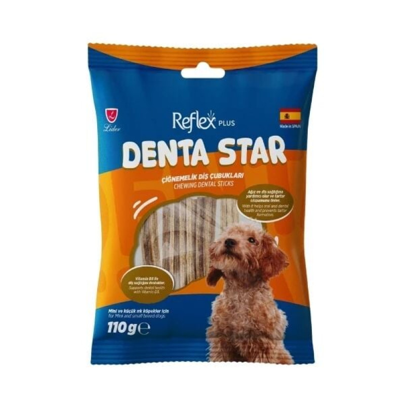 Reflex Plus Denta Star 110 Gr Çiğnemelik Diş Çubukları Küçük Irk Yetişkin Köpek Ödül Maması