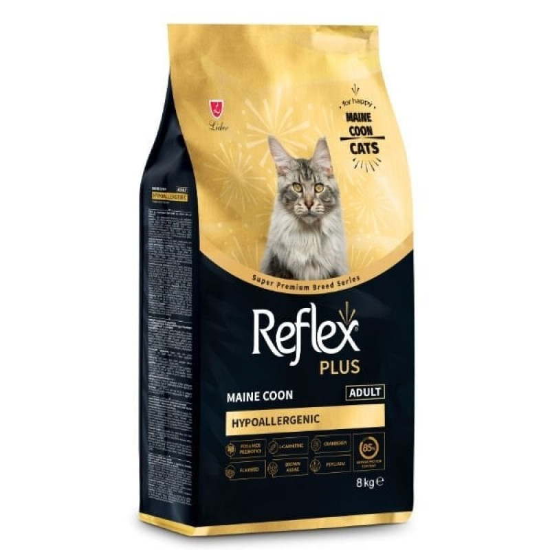 Reflex Plus Hypoallergenic Maine Coon 8 Kg Tavuklu Yetişkin Kedi Maması 