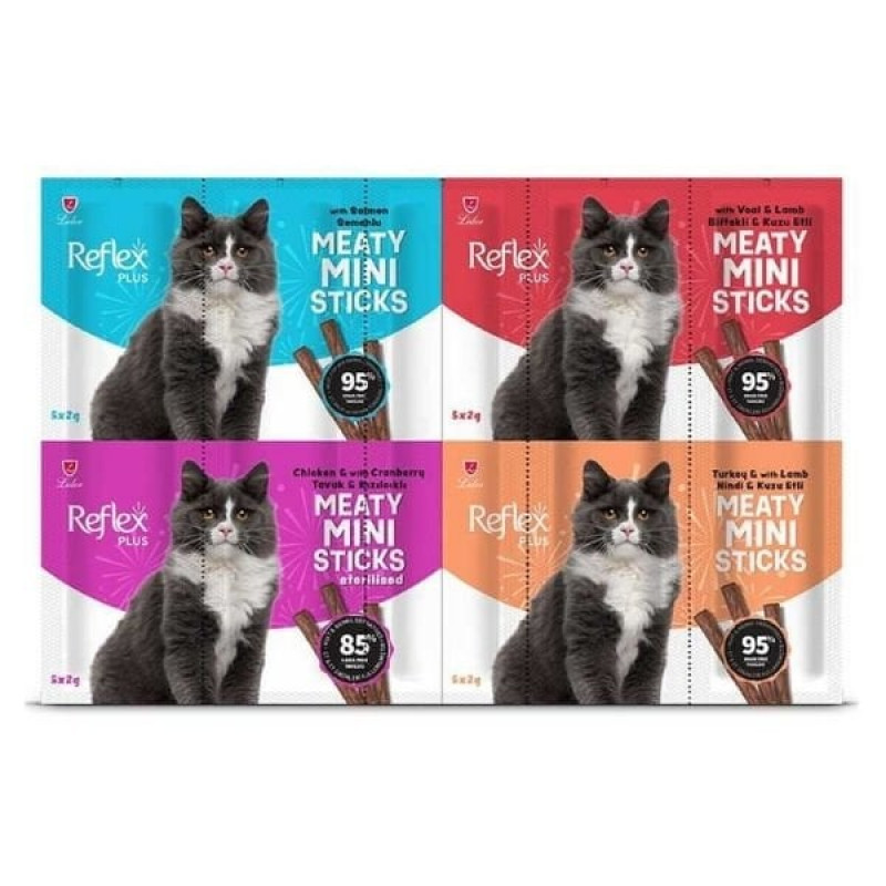 Reflex Plus Mini Mix 40 Gr Karışık Lezzetler Stick Kedi Ödül Maması 