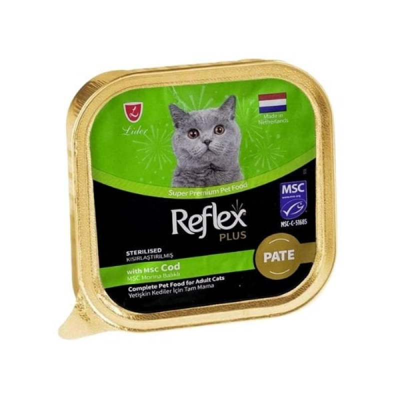 Reflex Plus Pate 85 Gr Morina Balıklı Kısır Konserve Kedi Maması 
