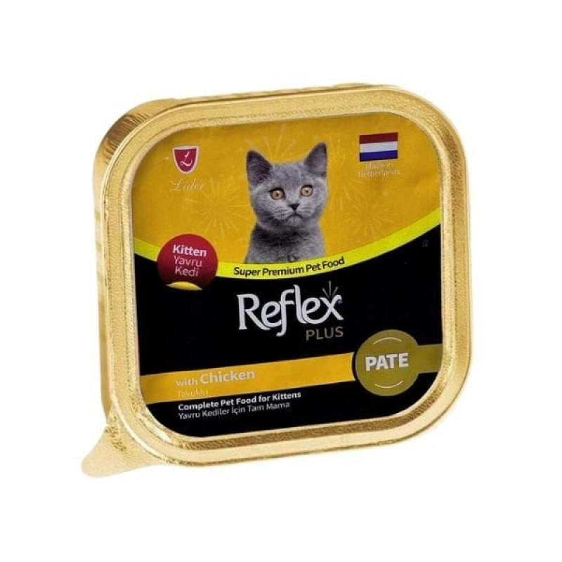 Reflex Plus Pate 85 Gr Tavuk Etli Yavru Konserve Kedi Maması 