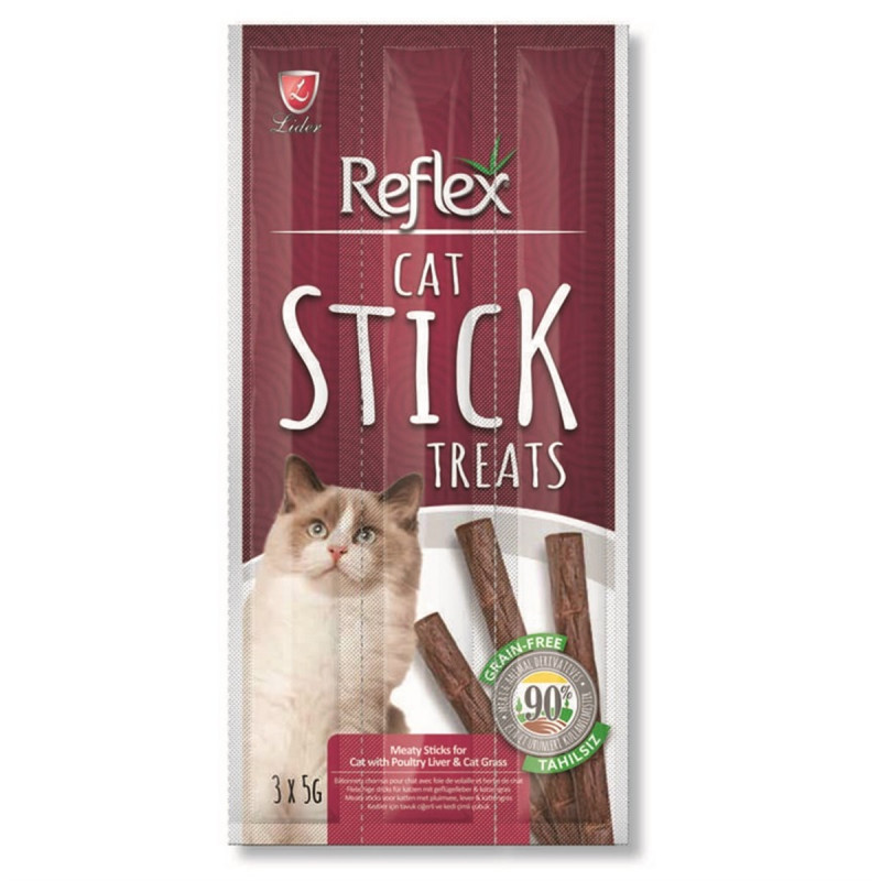 Reflex 15 Gr Tavuk Ciğeri ve Kedi Otu | Stick Kedi Ödül Maması Reflex 15 Gr Tavuk Ciğeri ve Kedi Otu | Stick Kedi Ödül Maması