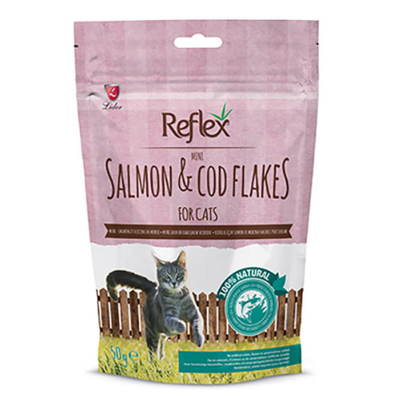Reflex 50 Gr Somon ve Morina Balıklı Gevrek | Kedi Fileto Ödül Maması Reflex 50 Gr Somon ve Morina Balıklı Gevrek | Kedi Fileto Ödül Maması