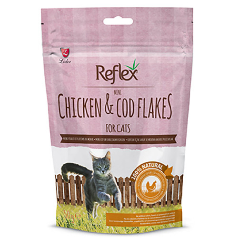 Reflex 50 Gr Tavuklu ve Morina Balıklı Gevrek | Kedi Fileto Ödül Maması Reflex 50 Gr Tavuklu ve Morina Balıklı Gevrek | Kedi Fileto Ödül Maması