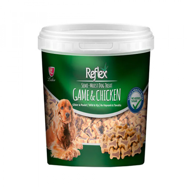 Reflex 500 Gr Semi-Moist Av Hayvanlı ve Tavuklu | Köpek Atıştırmalık Ödül Maması