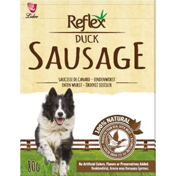 Reflex 80 Gr Sausage Ördekli Sosis | Köpek Atıştırmalık Ödül Maması