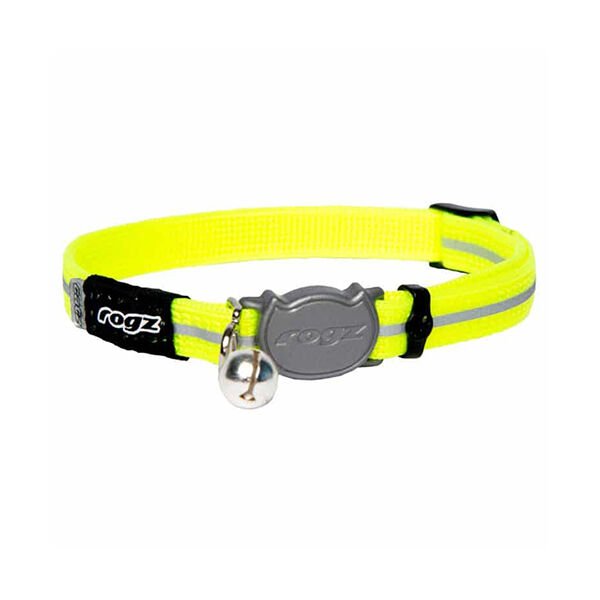 Rogz Catz S AlleyCat Halsband Çıngıraklı Boyun Tasması Sarı 1,1x20-31 Cm | Kedi Boyun Tasması