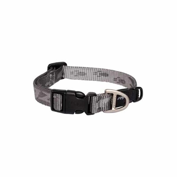 Rogz L Alpinist Halsband Desenli Boyun Tasması Gri 34x56 Cm | Köpek Boyun Tasması