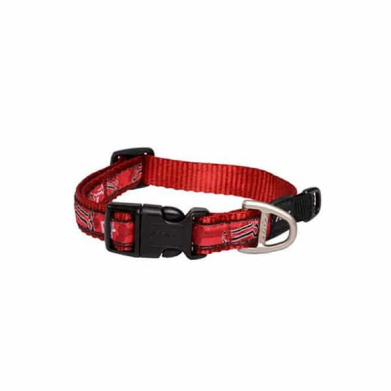 Rogz L Fancy Dress Halsband Kemik Desenli Boyun Tasması Kırmızı 2x34-56 Cm | Köpek Boyun Tasması Rogz L Fancy Dress Halsband Kemik Desenli Boyun Tasması Kırmızı 2x34-56 Cm | Köpek Boyun Tasması