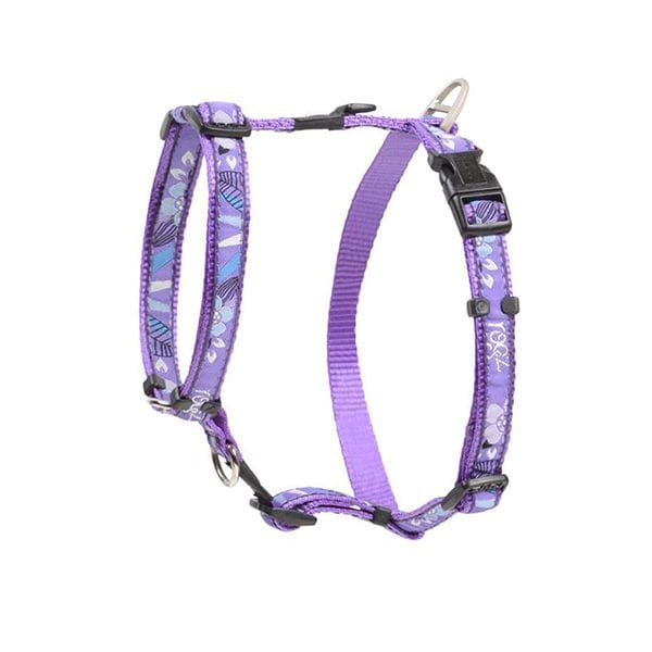 Rogz L Fancy Dress Tuig Çiçek Desenli Göğüs Tasması Mor 2x45-75 Cm | Köpek Göğüs Tasması