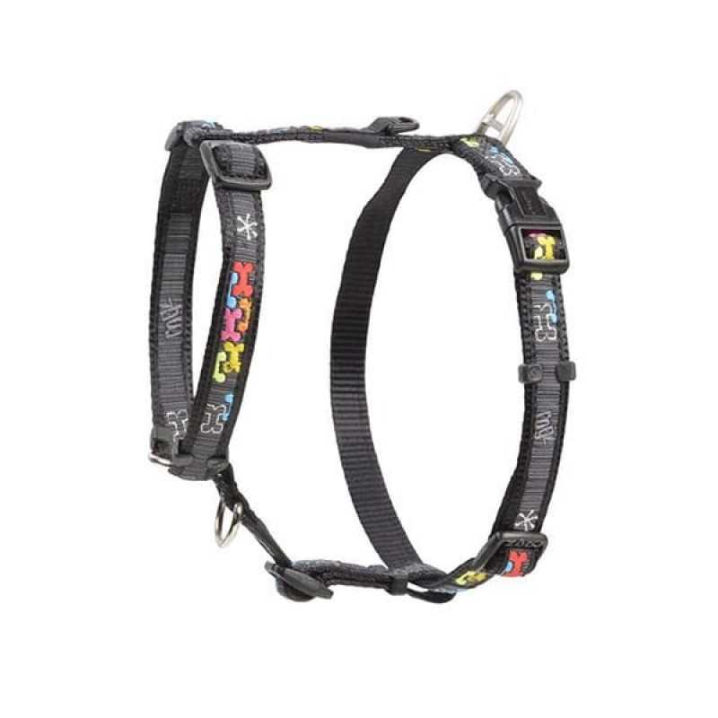 Rogz L Fancy Dress Tuig Kemik Desenli Göğüs Tasması Siyah 2x45-75 Cm | Köpek Göğüs Tasması Rogz L Fancy Dress Tuig Kemik Desenli Göğüs Tasması Siyah 2x45-75 Cm | Köpek Göğüs Tasması