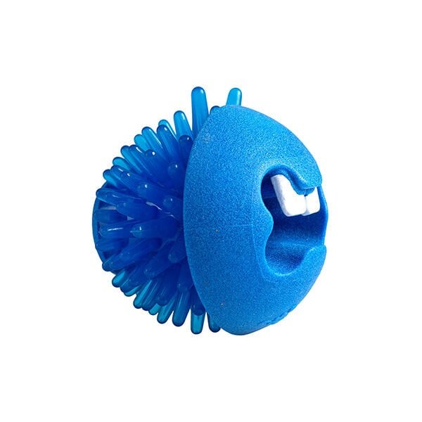 Rogz Toyz Fred Traktatiebal Çiğneme Topu Diş Bakım Mavi 6,4 Cm | Köpek Çiğneme