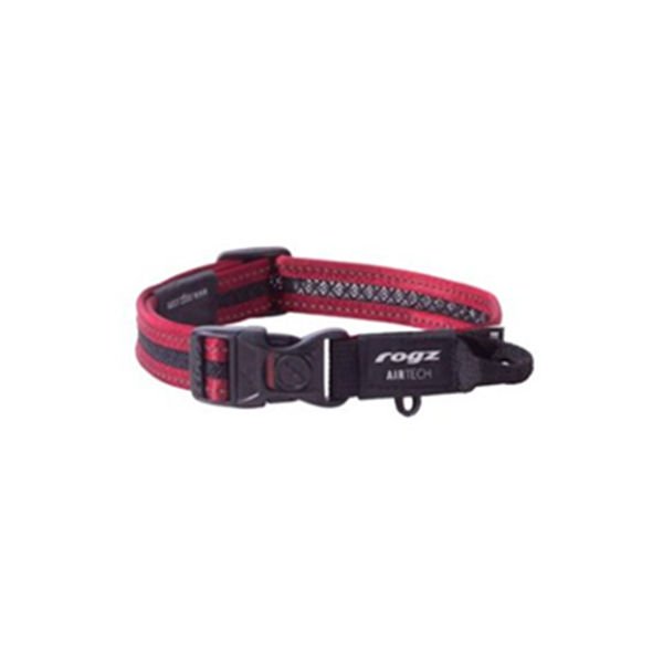 Rogz XL Air Tech Halsband Yumuşak Dokulu Boyun Tasması Kırmızı 43-70 Cm | Köpek Boyun Tasması