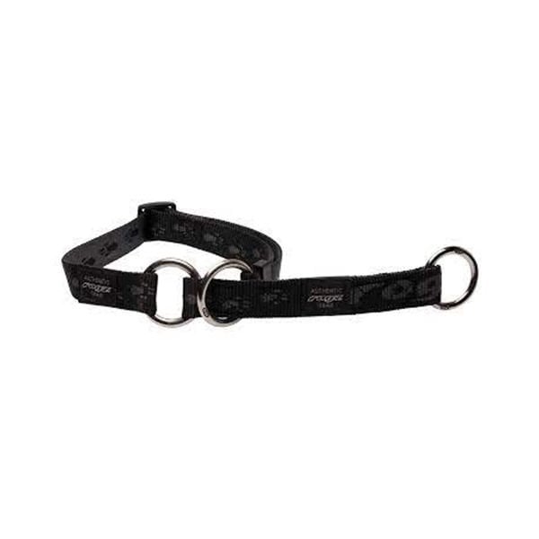 Rogz XL Alpinist Slipband Ayarlanabilir Dokuma Boyun Tasması Siyah 2,5x43-70 Cm | Köpek Boyun Tasması