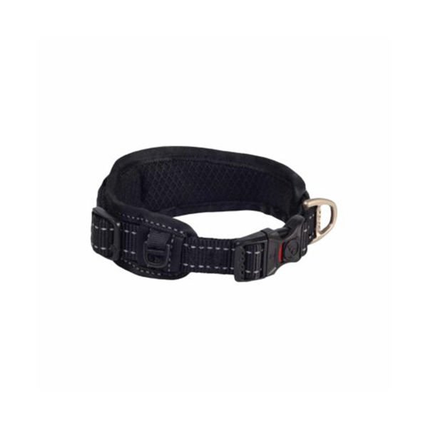 Rogz XXL Utility Gevoerde Halsband Dolgulu Boyun Tasması Siyah 4x48-70 Cm | Köpek Boyun Tasması