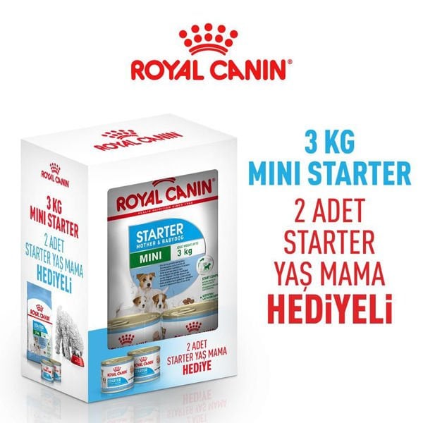 Royal Canin 3 Kg+2 Konserve Hediyeli Mini Starter | Yavru Köpek Kuru Maması