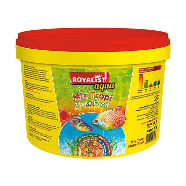 Royalist 1 Kg Aqua Mix Tropi Pul Kova Balık Yemi | Balık Yemi Kovası