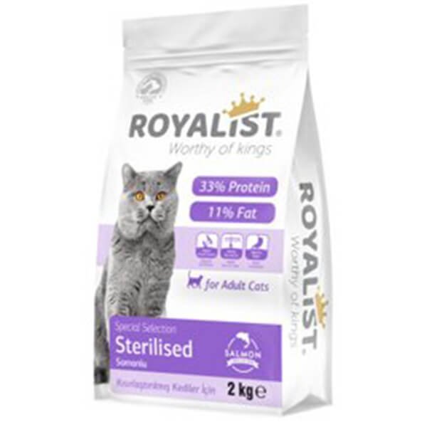 Royalist 2 Kg Premium Sterilised Somonlu Kısırlaştırılmış | Kısırlaştırılmış Kedi Maması