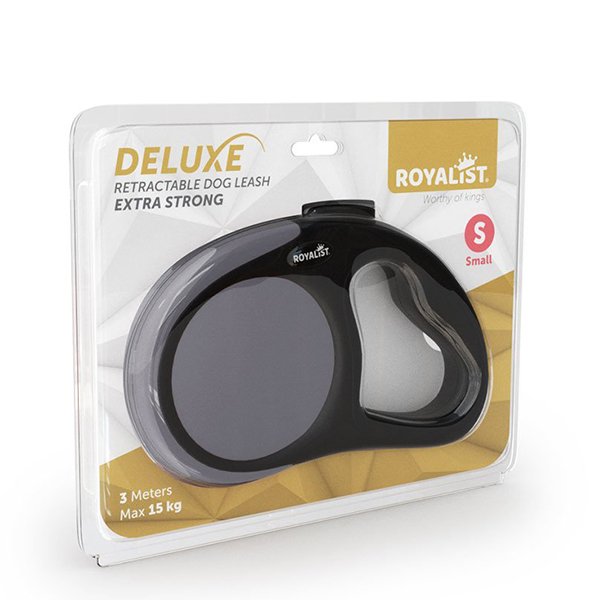 Royalist 3M Deluxe Extra Strong Otomatik Gezdirme Gri Small | Otomatik Köpek Tasması