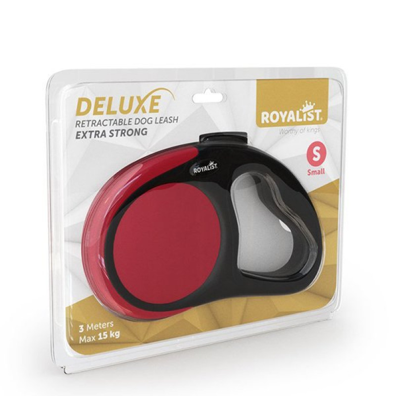 Royalist 3M Deluxe Extra Strong Otomatik Gezdirme Kırmızı Small | Otomatik Köpek Tasması Royalist 3M Deluxe Extra Strong Otomatik Gezdirme Kırmızı Small | Otomatik Köpek Tasması