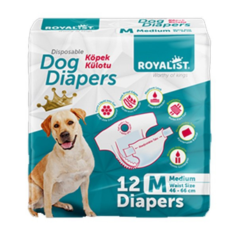 Royalist 46-66 cm Alt Bağlama Bezi Medium 12 Adet | Köpek Külodu Ve Pedi Royalist 46-66 cm Alt Bağlama Bezi Medium 12 Adet | Köpek Külodu Ve Pedi
