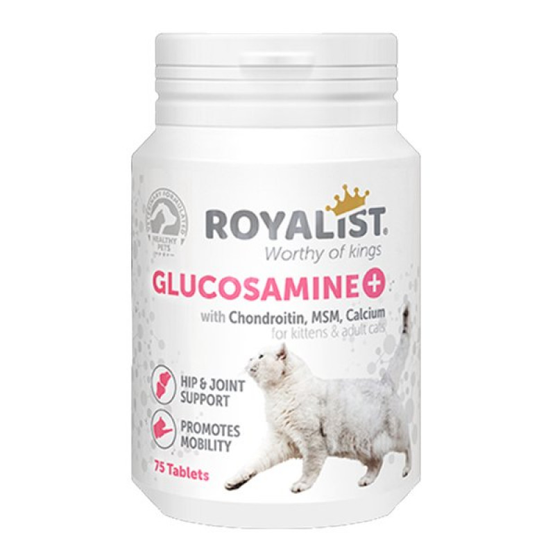 Royalist 75 Adet Glucosamine Kalça ve Eklem Sağlığı Destekleyici Tablet | Kedi Vitamini Royalist 75 Adet Glucosamine Kalça ve Eklem Sağlığı Destekleyici Tablet | Kedi Vitamini