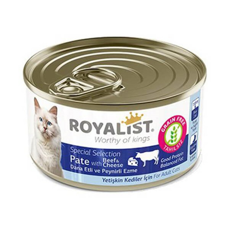 Royalist 80 Gr Dana Etli ve Peynirli Ezme Tahılsız Yetişkin | Yetişkin Kedi Maması Royalist 80 Gr Dana Etli ve Peynirli Ezme Tahılsız Yetişkin | Yetişkin Kedi Maması
