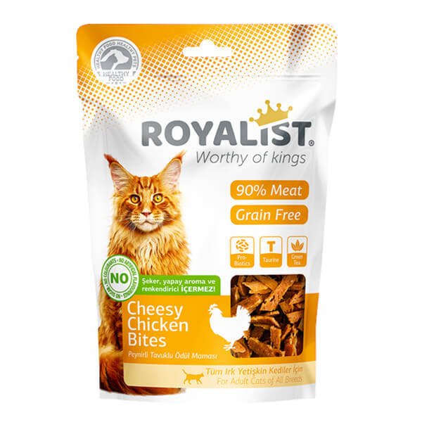 Royalist 80 Gr Tavuk ve Peynirli Yumuşak Tahılsız | Kedi Fileto Ödül Maması