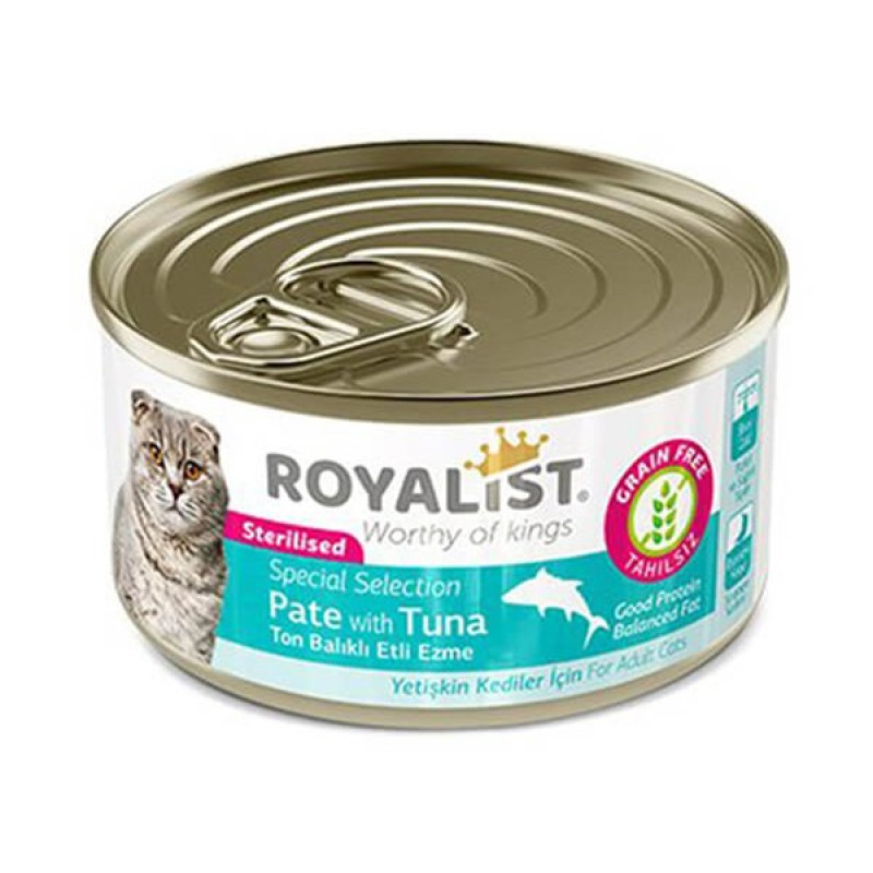 Royalist 80 Gr Ton Balıklı Ezme Tahılsız Yetişkin | Yetişkin Kedi Maması