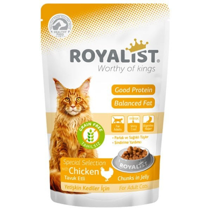 Royalist 85 Gr Tahılsız Jöleli Tavuk | Yetişkin Kedi Maması Royalist 85 Gr Tahılsız Jöleli Tavuk | Yetişkin Kedi Maması