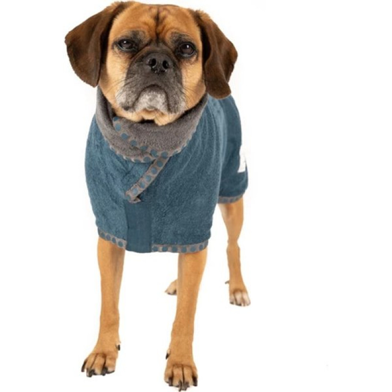 Ruff & Tumble 64-72 Cm Süper Emici Pamuklu Bornoz Puantiyeli XL | Köpek Şampuanı