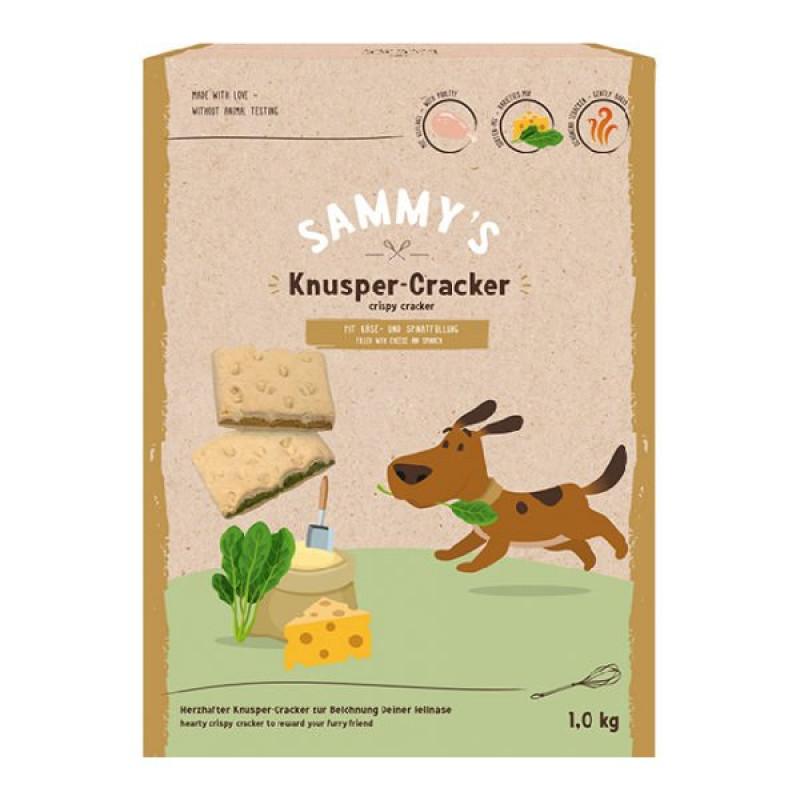 Sammy's 1 Kg Crispy Crackers Kümes Hayvanı Peynir ve Ispanak | Köpek Atıştırmalık Ödül Maması Sammy's 1 Kg Crispy Crackers Kümes Hayvanı Peynir ve Ispanak | Köpek Atıştırmalık Ödül Maması