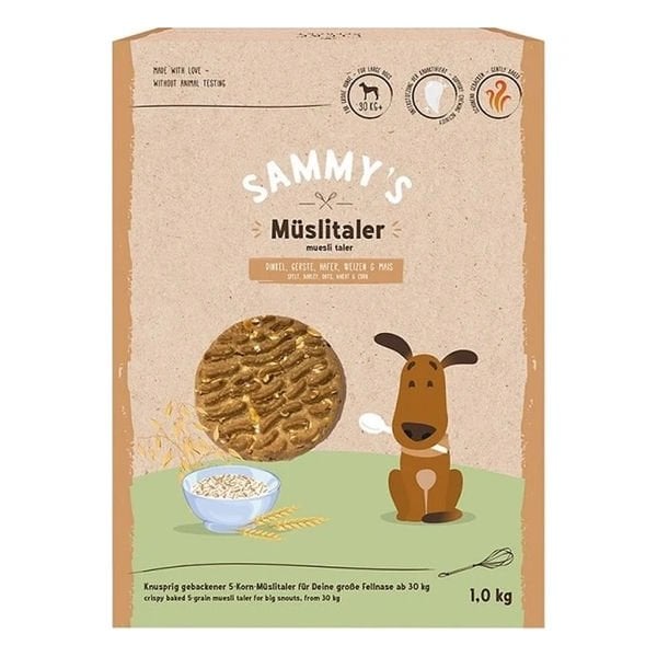 Sammy's 1 Kg Muesli Taler | Köpek Atıştırmalık Ödül Maması