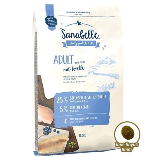 Sanabelle 10 Kg Adult Gulutensiz Alabalıklı | Yetişkin Kuru Kedi Maması