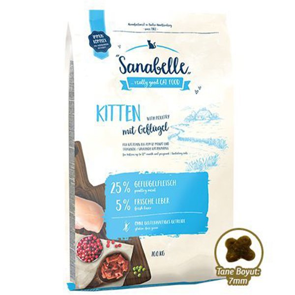Sanabelle 10 Kg Kitten Gulutensiz Hamile Anne Ve Yavru | Yavru Kedi Kuru Maması