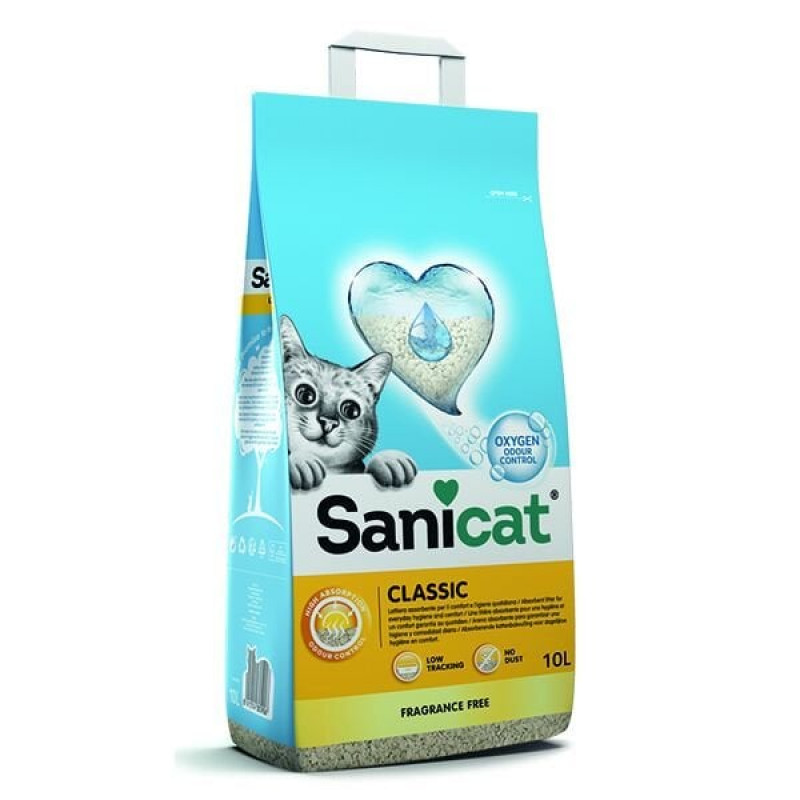 Sanicat 10 Lt Classic Oksijen Kontrollü Emici Kedi Kumu | Doğal Kedi Kumu Sanicat 10 Lt Classic Oksijen Kontrollü Emici Kedi Kumu | Doğal Kedi Kumu