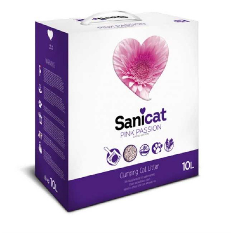 Sanicat 10 Lt Pembe Tutku Yasemin | Doğal Kedi Kumu Sanicat 10 Lt Pembe Tutku Yasemin | Doğal Kedi Kumu