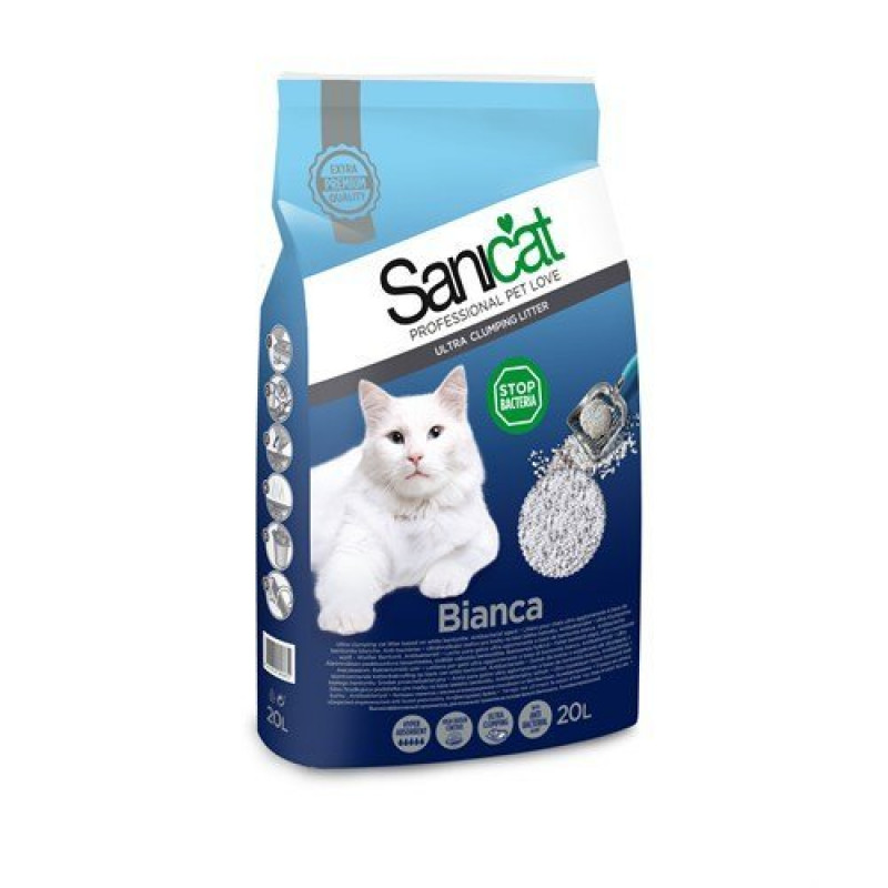 Sanicat 20 L Bianca Antibakteriyel Doğal Kedi Kumu | Doğal Kedi Kumu Sanicat 20 L Bianca Antibakteriyel Doğal Kedi Kumu | Doğal Kedi Kumu