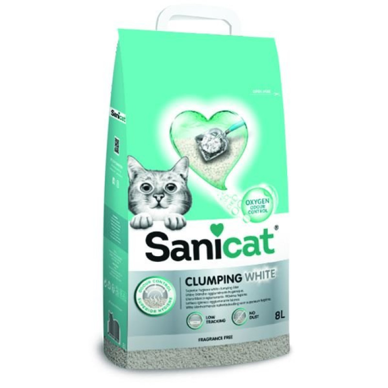 Sanicat 8 Lt Clumping White Oksijen Kontrol Emici Kedi Kumu | Doğal Kedi Kumu Sanicat 8 Lt Clumping White Oksijen Kontrol Emici Kedi Kumu | Doğal Kedi Kumu