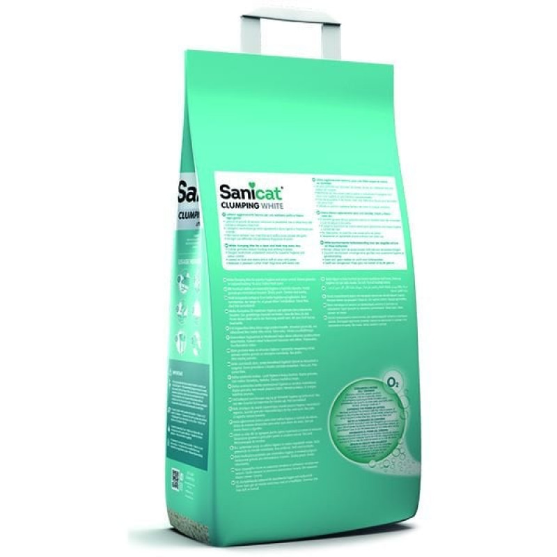 Sanicat 8 Lt Clumping White Oksijen Kontrol Emici Kedi Kumu | Doğal Kedi Kumu