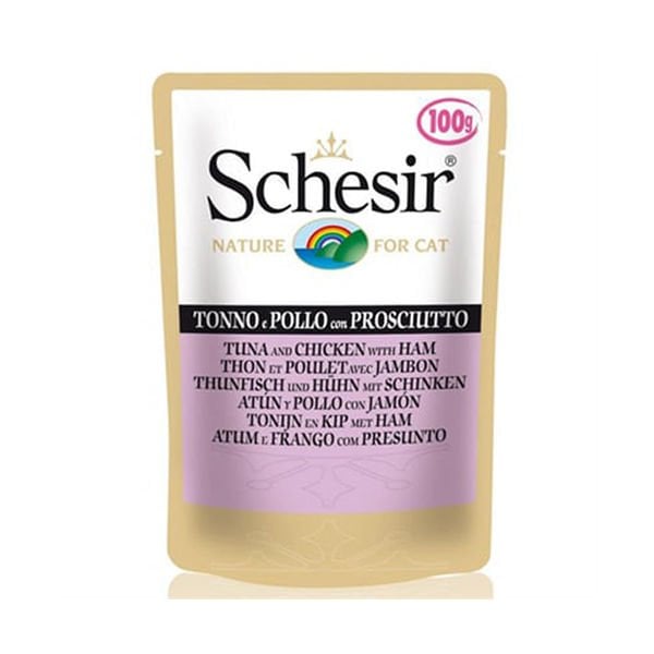 Schesir 100 Gr Ton Tavuk ve Jambon | Yetişkin Kedi Maması