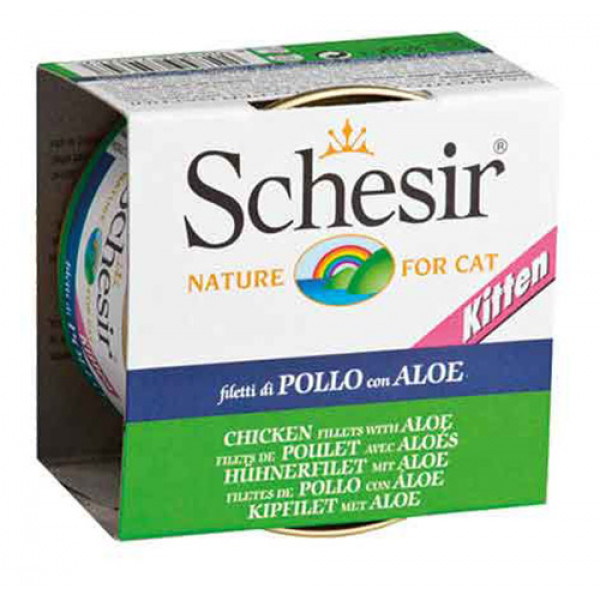Schesir 6 Adet Chicken & Aloe Kitten 85 Gr | Yavru Kedi Maması