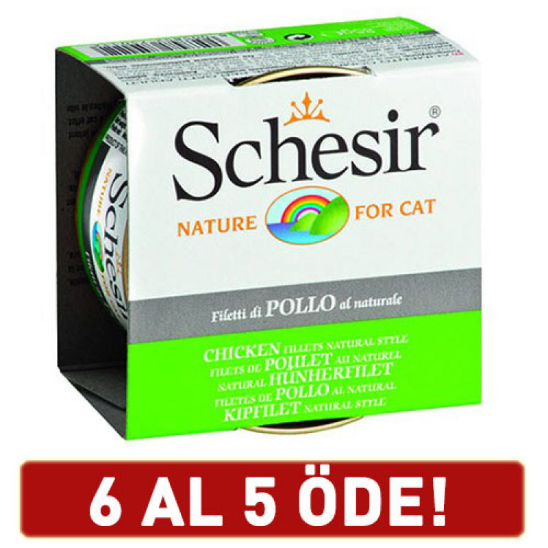 Schesir 6 Adet Chicken Fillets 85 Gr | Yetişkin Kedi Maması