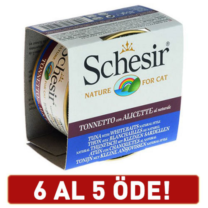 Schesir 6 Adet Tonnetto & Nasello 85 Gr | Yetişkin Kedi Maması