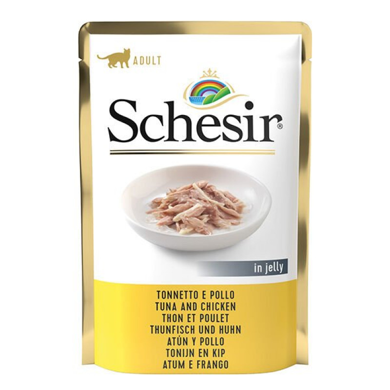 Schesir 85 Gr Jöle Ton ve Tavuk | Balıklı Yaş Kedi Maması Schesir 85 Gr Jöle Ton ve Tavuk | Balıklı Yaş Kedi Maması