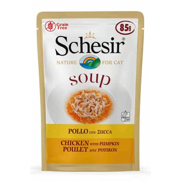 Schesir 85 Gr Soup Balkabaklı Tavuk | Yetişkin Kedi Maması