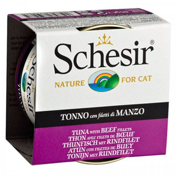 Schesir 85 Gr Ton Balıklı Sığır Etli Jelly Kedi Konservesi | Sığır Etli Yaş Kedi Maması