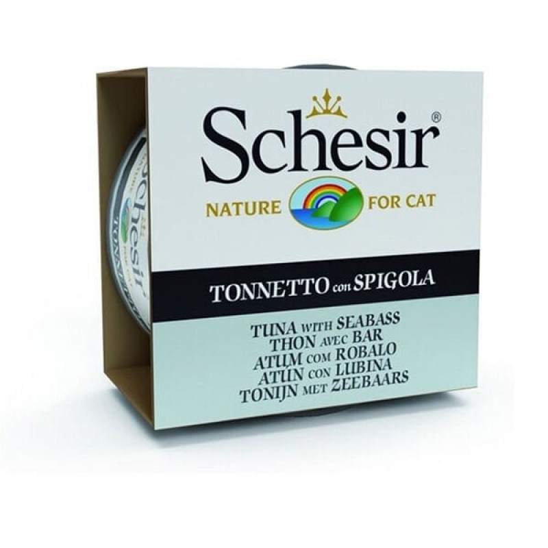 Schesir 85 Gr Ton ve Levrek | Yetişkin Kedi Maması Schesir 85 Gr Ton ve Levrek | Yetişkin Kedi Maması